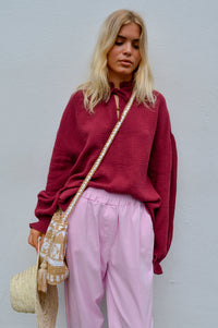 The New Society Olivia Plum Blouse - The Mercantile London