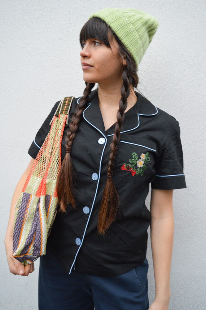 Helmstedt Fiona Embroidered Black Shirt - The Mercantile London