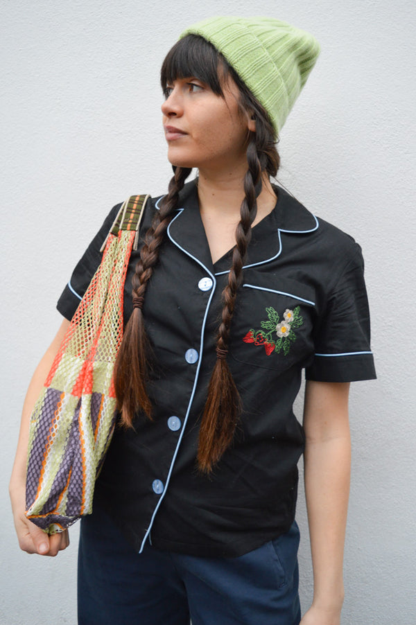 Helmstedt Fiona Embroidered Black Shirt - The Mercantile London