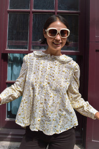 AFA Collective Oversized Bold Round Cream Sunglasses