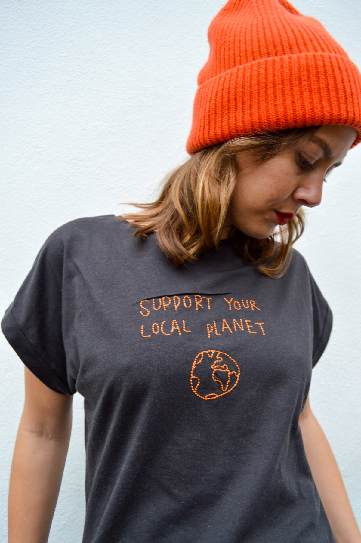 Billy Bamboo Merino Wool Orange Beanie - The Mercantile London