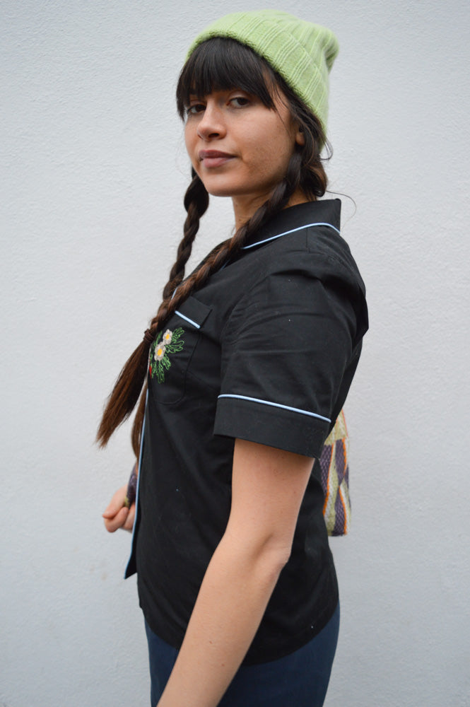Helmstedt Fiona Embroidered Black Shirt - The Mercantile London