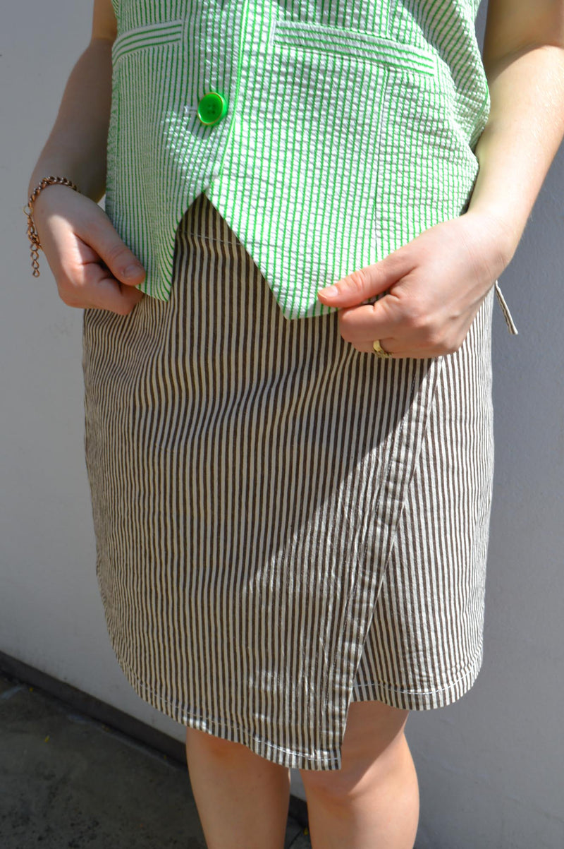 Object Sola Twill Wrap Mini Skirt - The Mercantile London