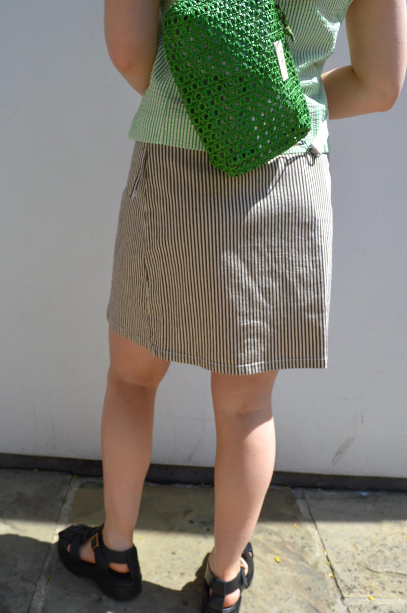Object Sola Twill Wrap Mini Skirt - The Mercantile London