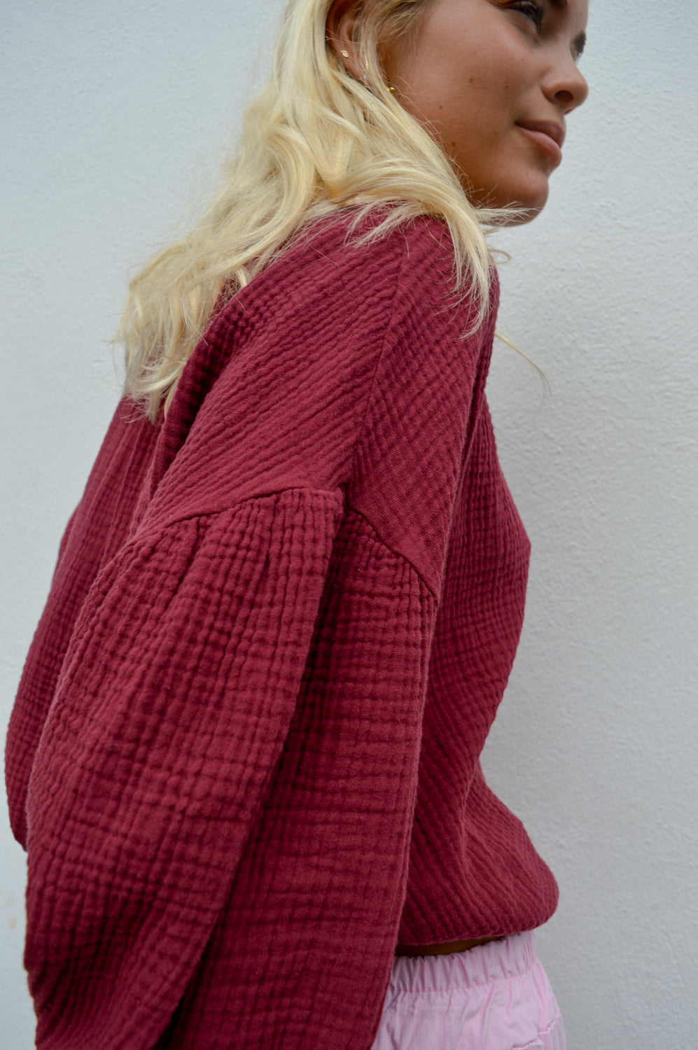 The New Society Olivia Plum Blouse - The Mercantile London