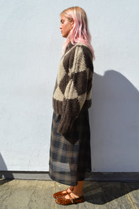 Dawn x Dare Erica Mocha Diamond Jumper - The Mercantile London