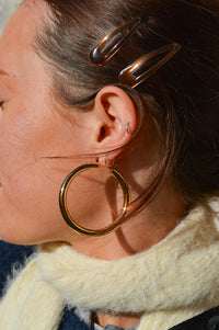 Luv AJ Amalfi Gold Tube Hoops - The Mercantile London