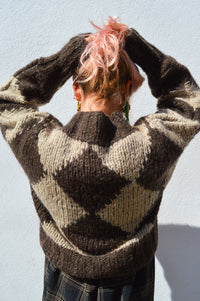 Dawn x Dare Erica Mocha Diamond Jumper - The Mercantile London
