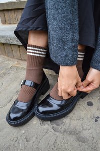 Le Bon Shoppe Girlfriend Mahogany Socks - The Mercantile London