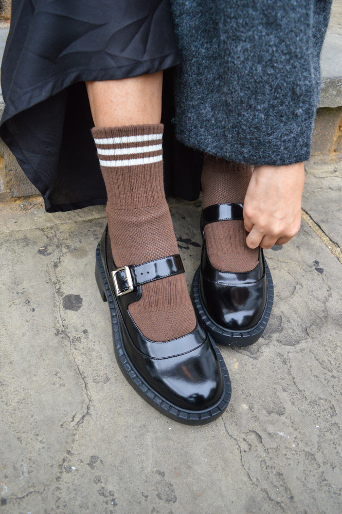 Le Bon Shoppe Girlfriend Mahogany Socks - The Mercantile London