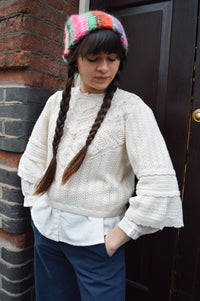 Louise Misha Cream Croisette Knitted Jumper - The Mercantile London