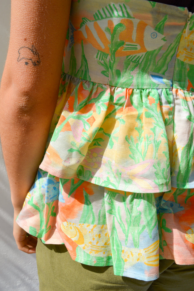 Helmstedt Ellie Under The Sea Tiered Top - The Mercantile London