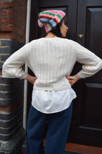 Louise Misha Cream Croisette Knitted Jumper - The Mercantile London