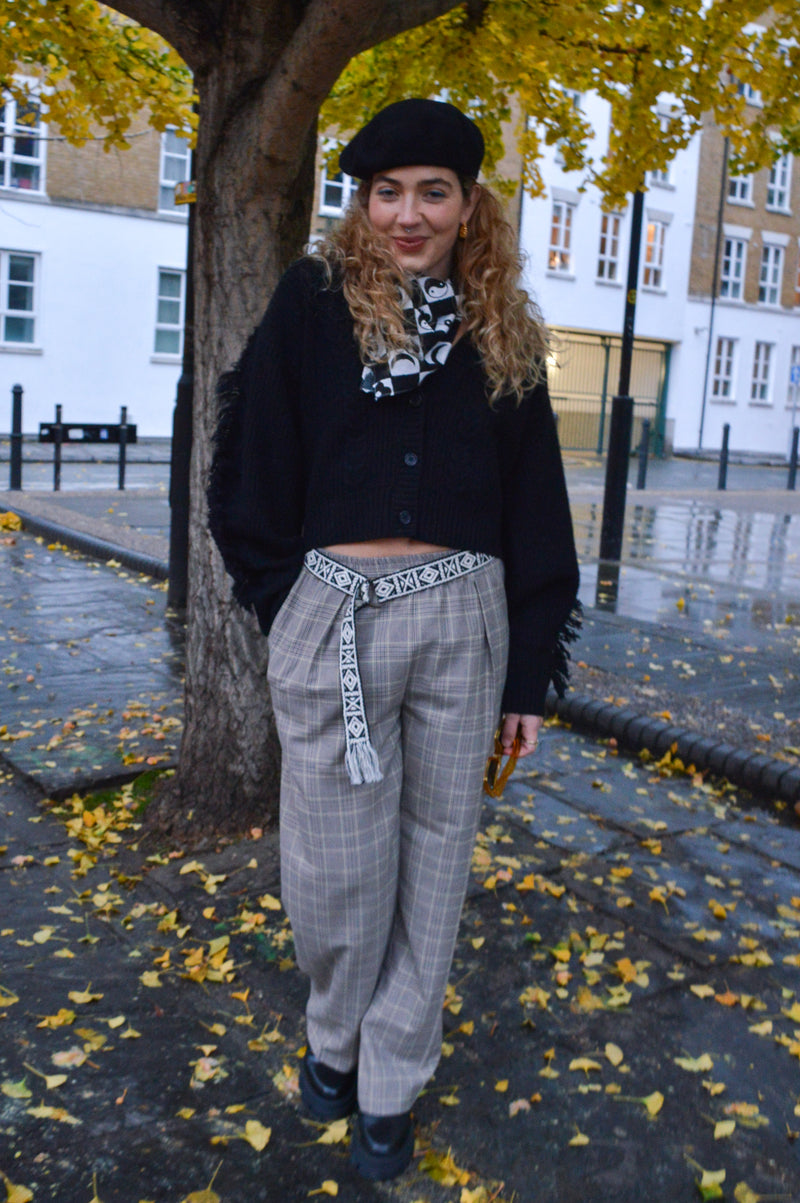 Samsoe & Samsoe Julia Peppercorn Check Trousers - The Mercantile London