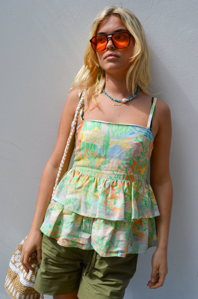 Helmstedt Ellie Under The Sea Tiered Top - The Mercantile London
