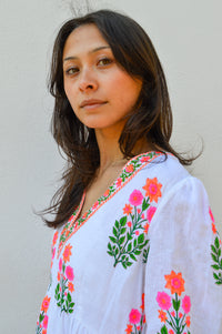 Pink City Prints Pushkar Neon Botanical Dress - The Mercantile London