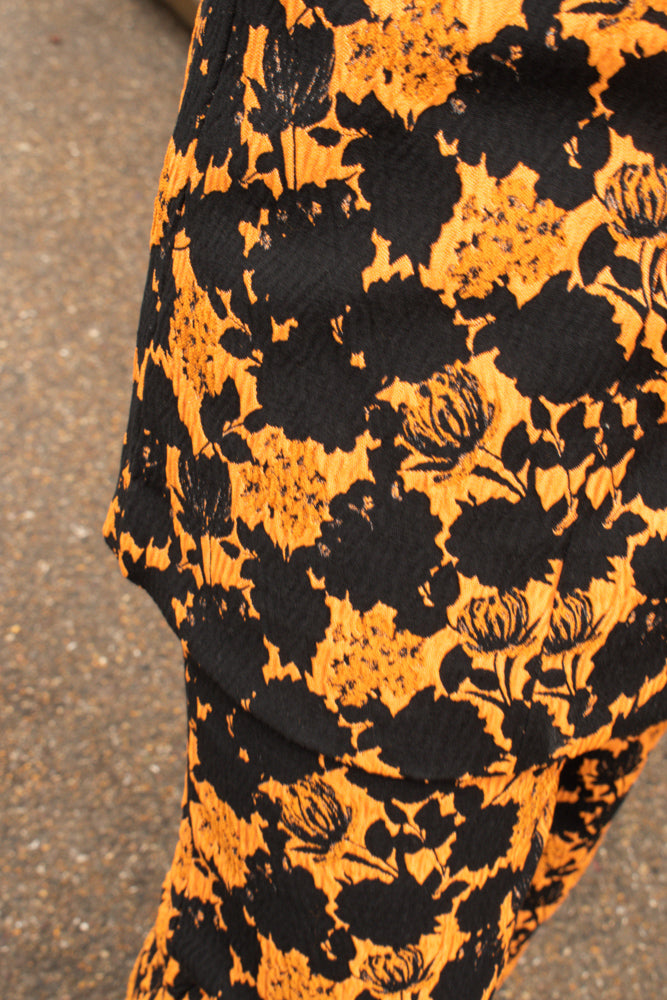 Baum Und Pferdgarten Acora Orange Black Flower Dress - The Mercantile London