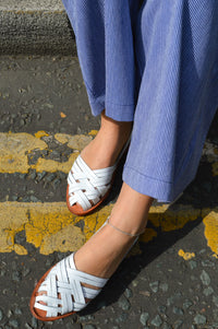 Leon & Harper Costa White Sandals - The Mercantile London
