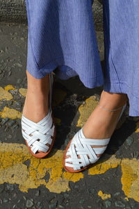 Leon & Harper Costa White Sandals - The Mercantile London
