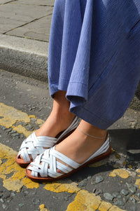 Leon & Harper Costa White Sandals - The Mercantile London