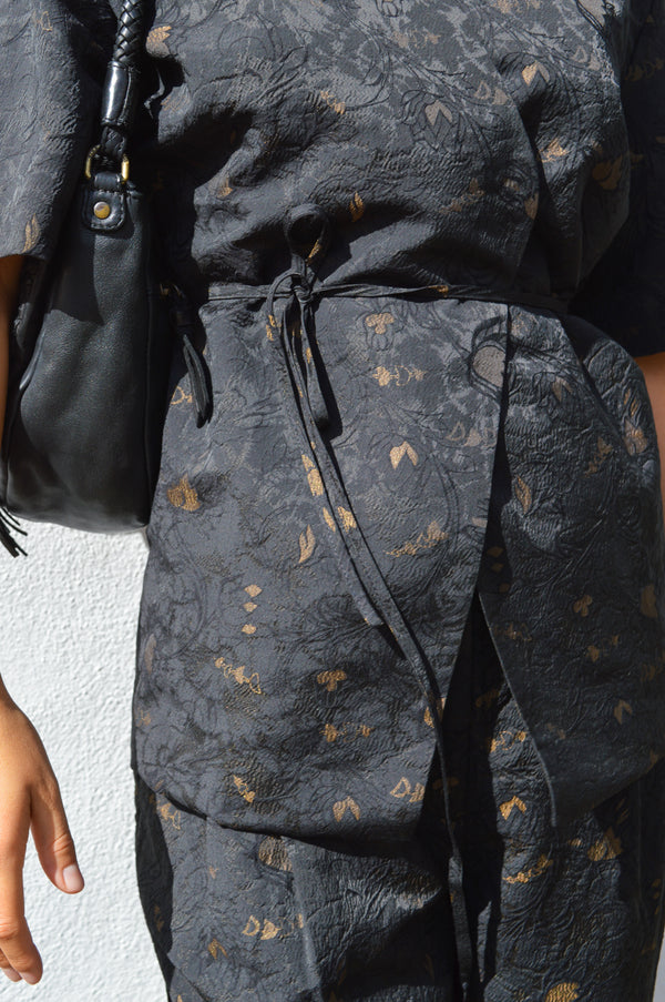 Object Lovia Jacquard Wrap Blouse - The Mercantile London