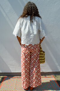 ICHI Lerin Fire Whirl Ikat Pants - The Mercantile London
