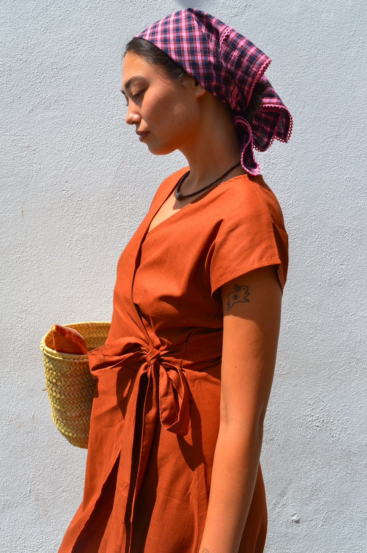Artisans Of Humanity Darcy Rust Wrap Dress