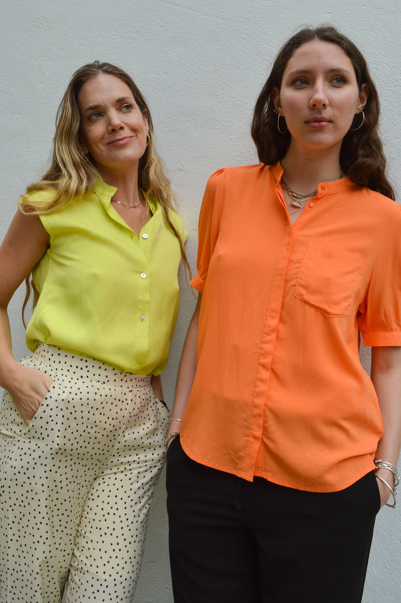 FRNCH Athea Lime Blouse - The Mercantile London