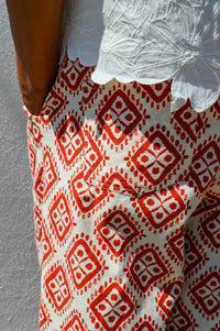 ICHI Lerin Fire Whirl Ikat Pants - The Mercantile London