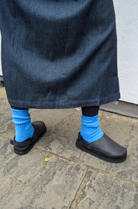 Good News Frank Black Leather Strap Mules - The Mercantile London