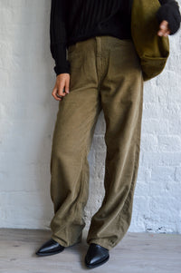 Dr Denim Donna Dust Green Cord Jeans - The Mercantile London