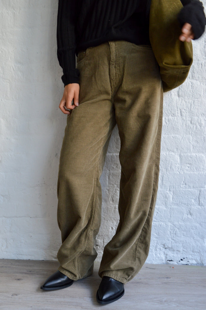 Dr Denim Donna Dust Green Cord Jeans - The Mercantile London