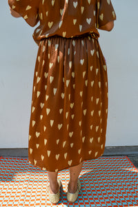 Stella Nova Heart Prink Silk Skirt - The Mercantile London