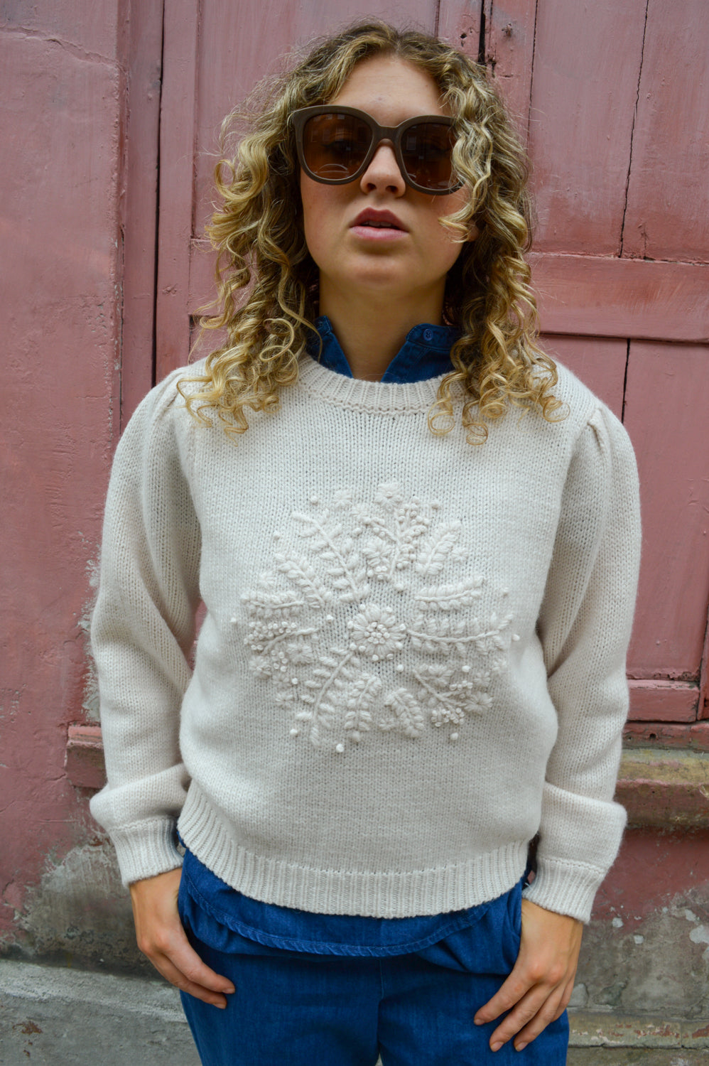 Louise Misha Emine Cream Jumper - The Mercantile London