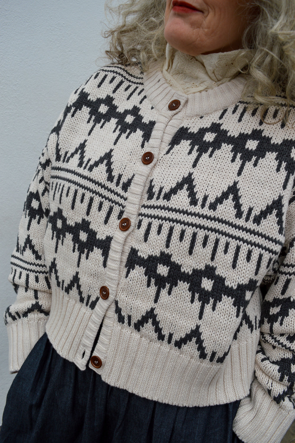 Beaumont Organic Sugi-Sue Ecru Marl Cardigan - The Mercantile London