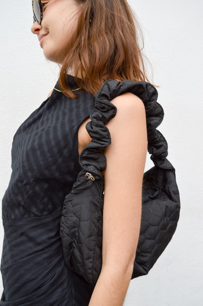 Compania Fantastica Black Quilted Shoulder Bag - The Mercantile London
