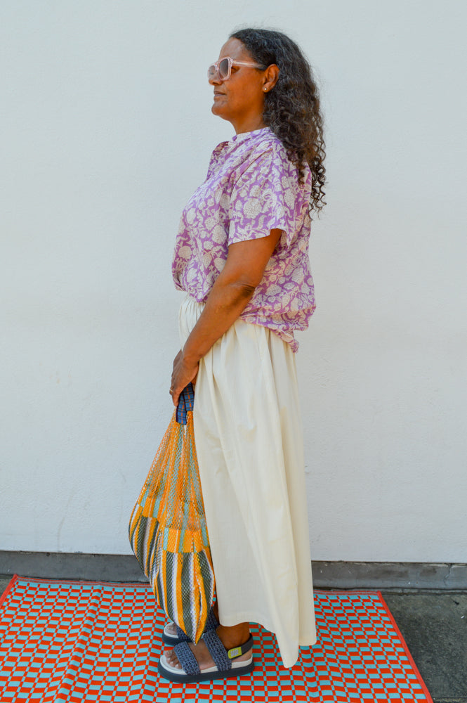 ICHI Wallis Birch Midi Skirt - The Mercantile London