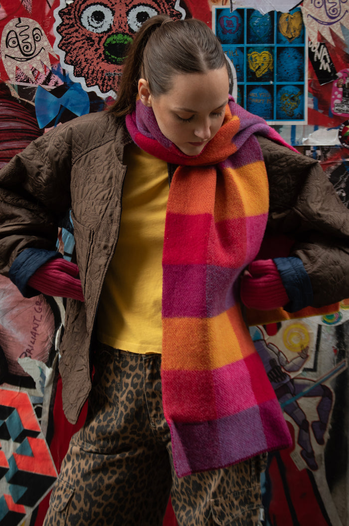 Green Grove Weavers Gala Garland Scarf - The Mercantile London