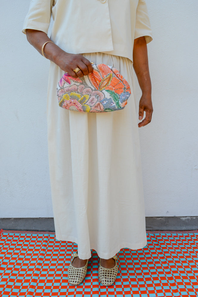 ICHI Wallis Birch Midi Skirt - The Mercantile London