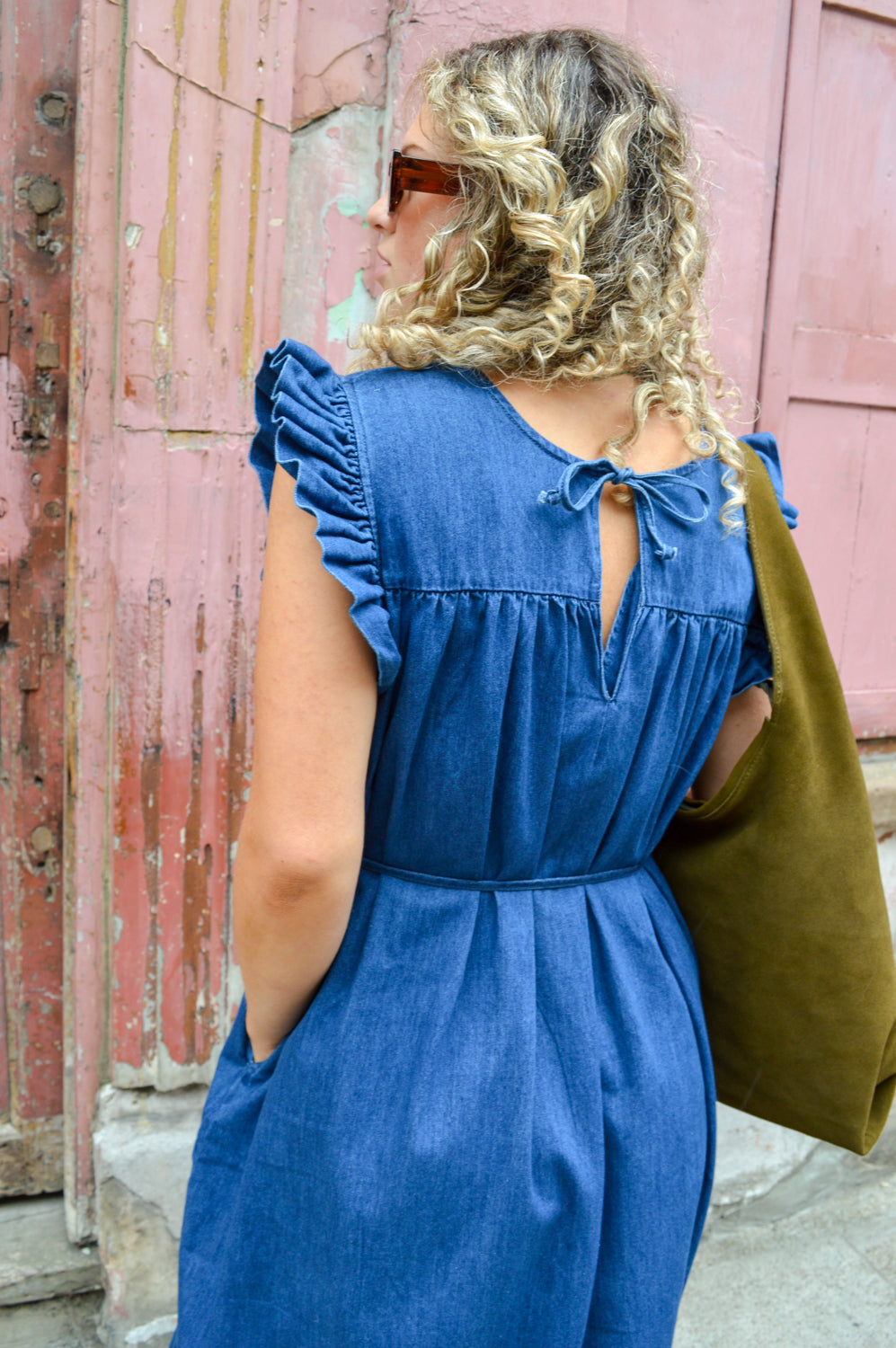 Frau Stockholm Denim Long Dress - The Mercantile London