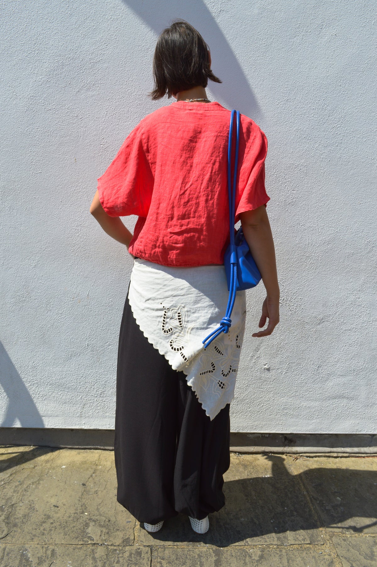 Linen & More Coral Button Down Blouse