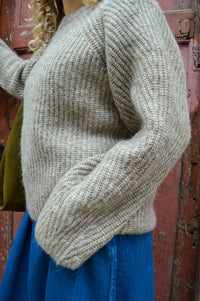 Numph Zindi Fossil Melange Pullover - The Mercantile London