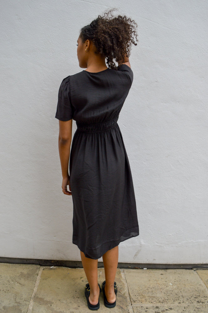 ICHI Quilla Black Dress - The Mercantile London
