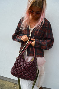 Baum Und Pferdgarten Millea Dark Red Check Top - The Mercantile London