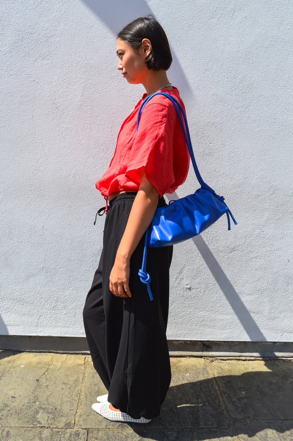Linen & More Coral Button Down Blouse