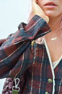 Baum Und Pferdgarten Millea Dark Red Check Top - The Mercantile London