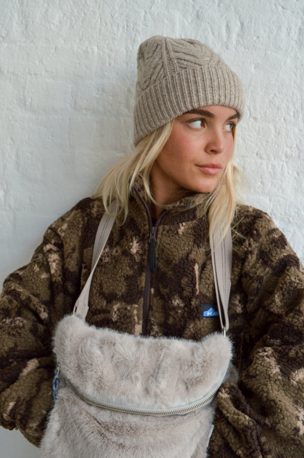 ICHI Amynte Oatmeal Melange Hat - The Mercantile London