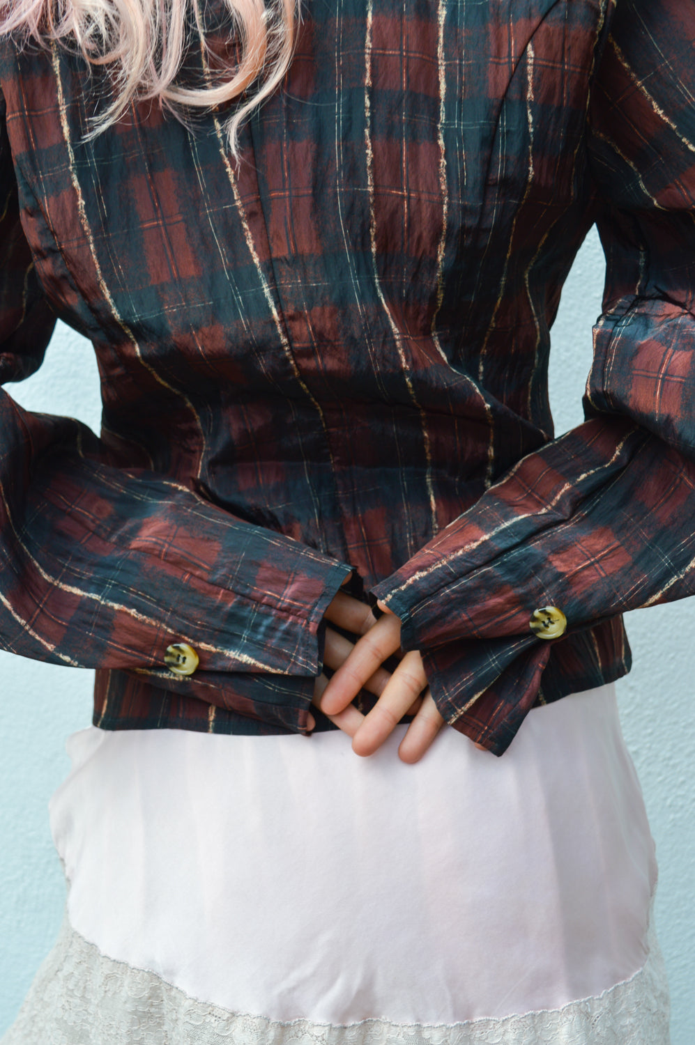 Baum Und Pferdgarten Millea Dark Red Check Top - The Mercantile London
