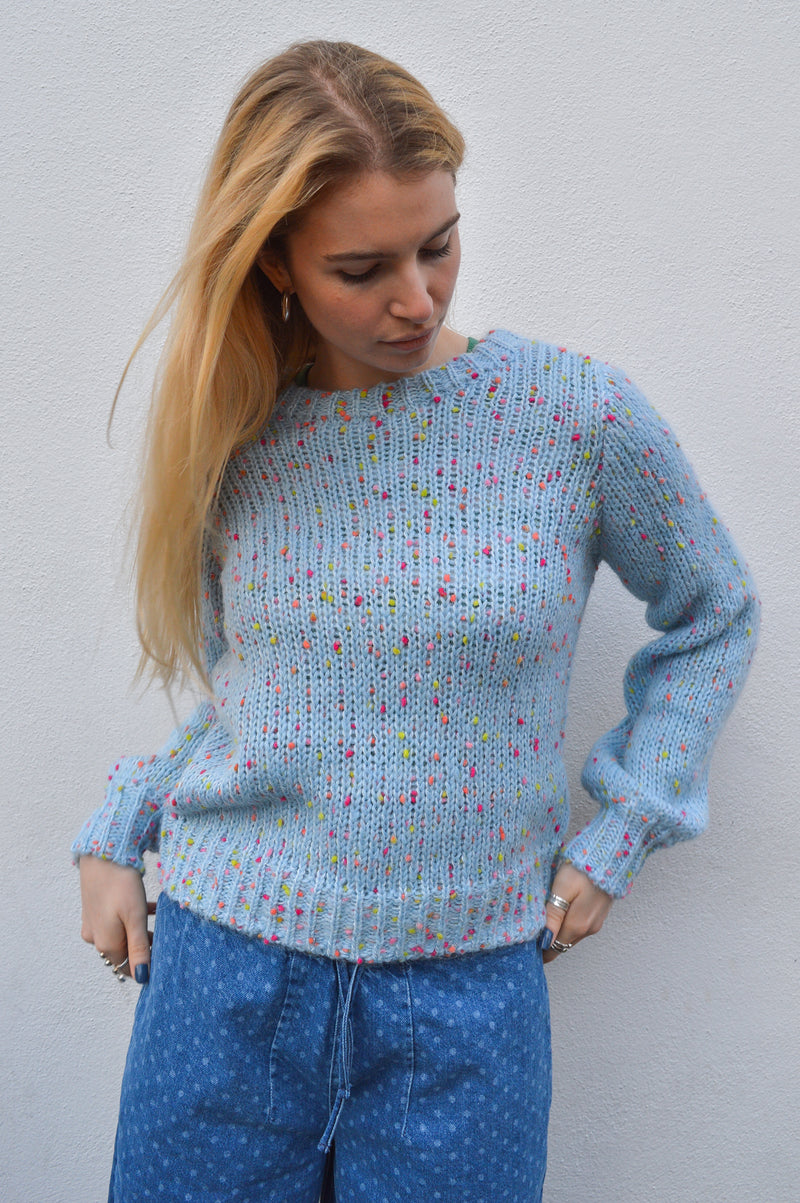 Numph Neps Powder Blue Sweater - The Mercantile London