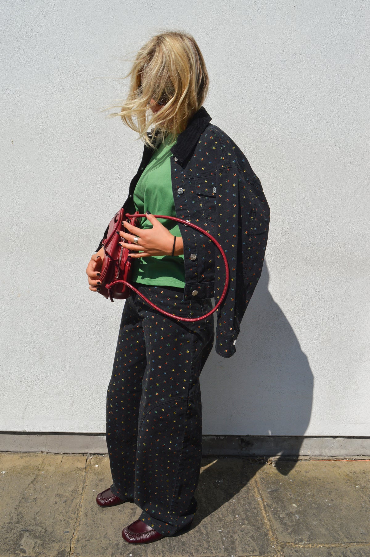 Baum Und Pferdgarten Bille Black Petite Flower Jacket